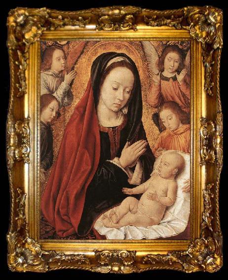 framed  Master of Moulins Madonna and Child Adored by Angels, ta009-2
